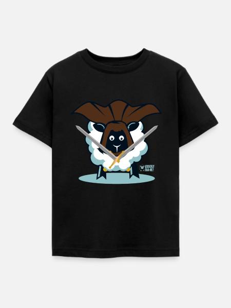 Schaf ein Krieger? - Kinder T-Shirt - Schwarz