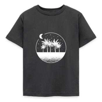 plage mer palmiers vacances soleil - T-shirt Enfant - charbon - Devant - AI Model Kid Female (0cm)