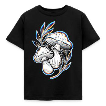 Champignons psychédéliques - T-shirt Enfant - noir - Devant - AI Model Kid Female (0cm)