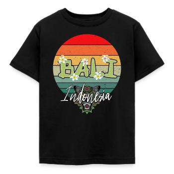Bali - Indonesien - Kinder T-Shirt - Schwarz - Vorne - AI Model Kid Female (0cm)