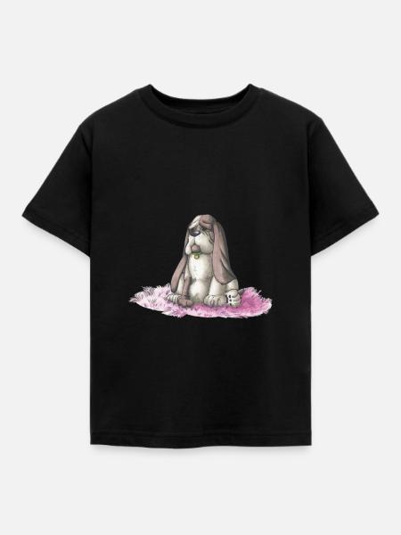 Basset - Kinder T-Shirt - Schwarz