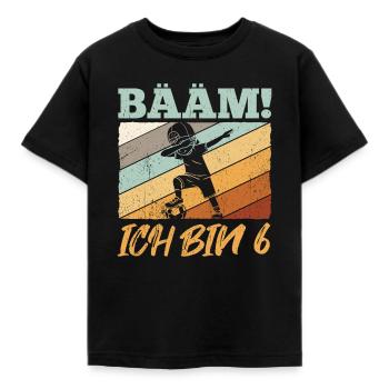 BÄÄM Ich bin 6 Dabbing Geburtstagsshirt 6 Jahre Ju - Kinder T-Shirt - Schwarz - Vorne - AI Model Kid Female (0cm)