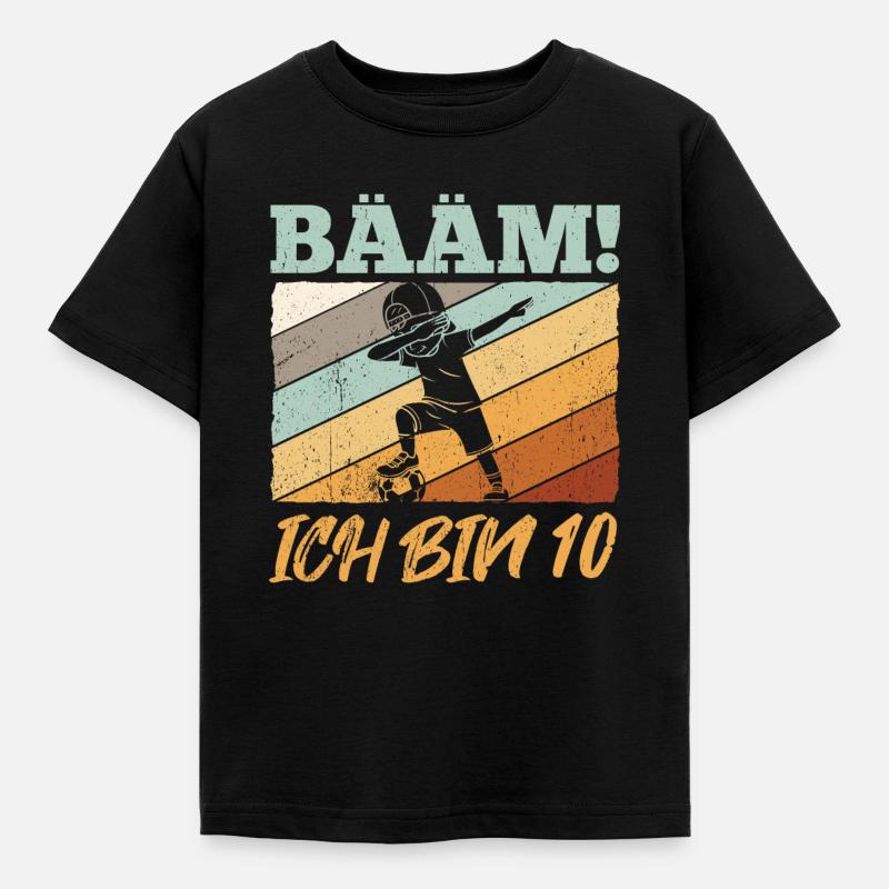 BÄÄM Ich bin 10 Dabbing Geburtstagsshirt 10 Jahre - Kinder T-Shirt - Schwarz