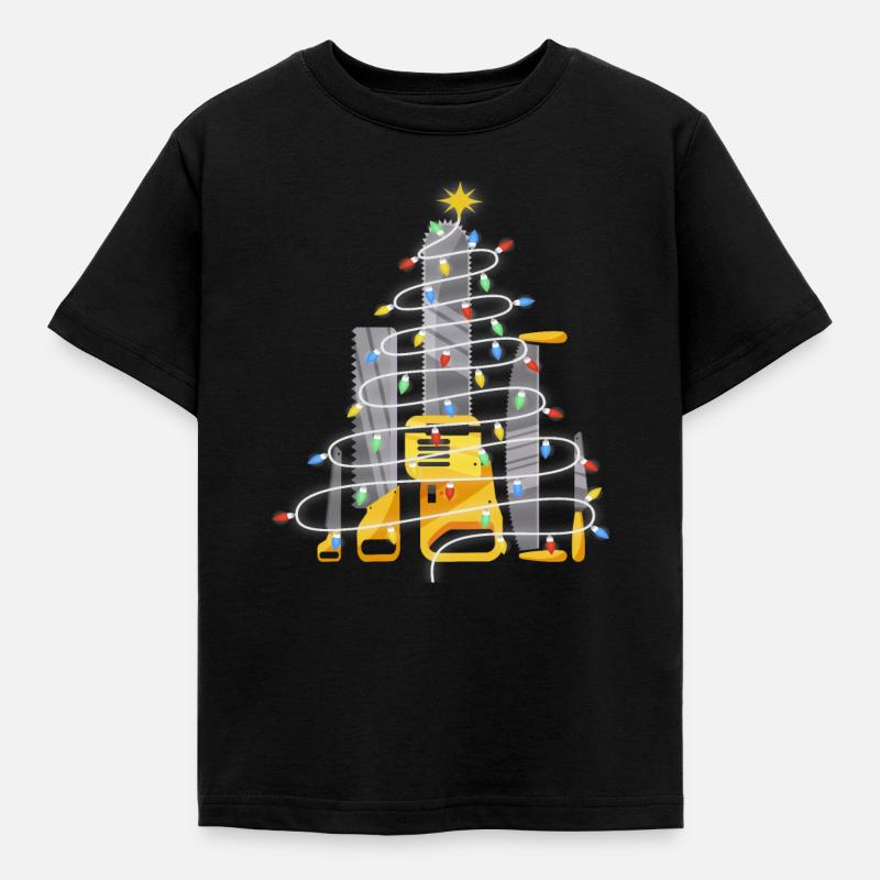 Arbre de Noël Charpentier Charpentier forestier - T-shirt Enfant - noir