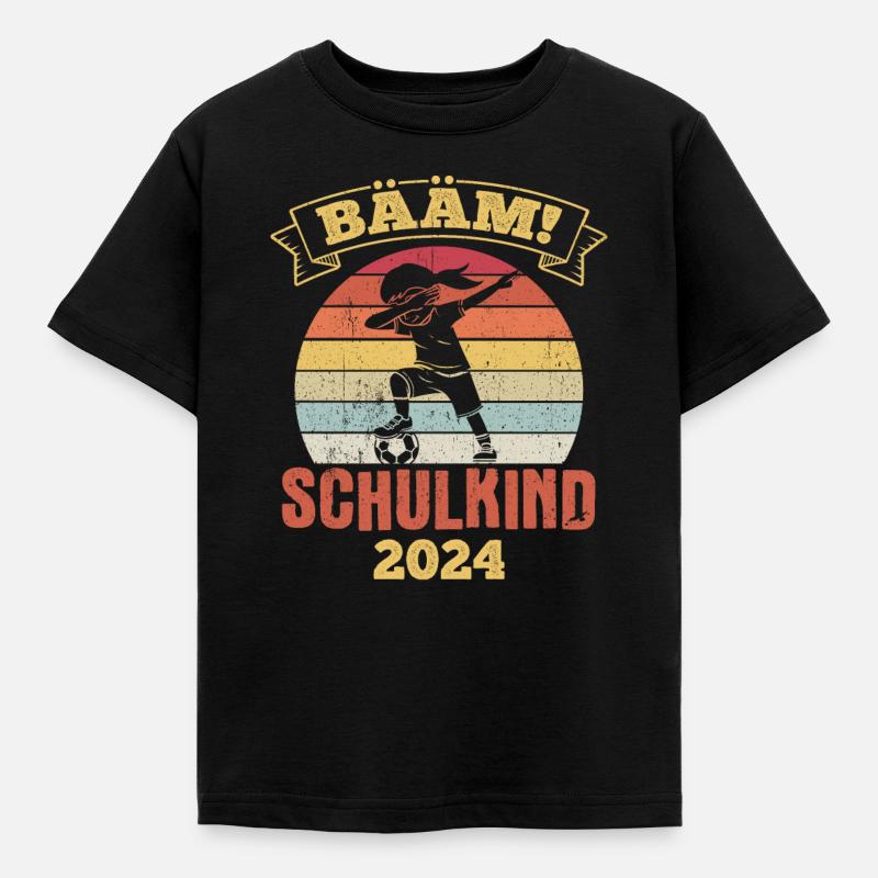 BÄÄM SCHULKIND 2024- Schulkind Geschenk für Einsch - Kinder T-Shirt - Schwarz