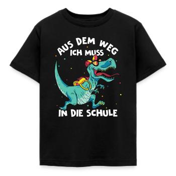 Aus Dem Weg Ich Muss In Die Schule - Einschulung D - Kinder T-Shirt - Schwarz - Vorne - AI Model Kid Female (0cm)
