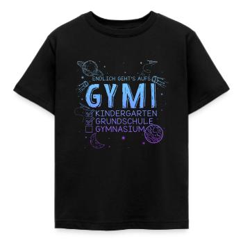 Endlich gehts auf Gymi - Schulkind Geschenk Gymnas - Kinder T-Shirt - Schwarz - Vorne - AI Model Kid Female (0cm)