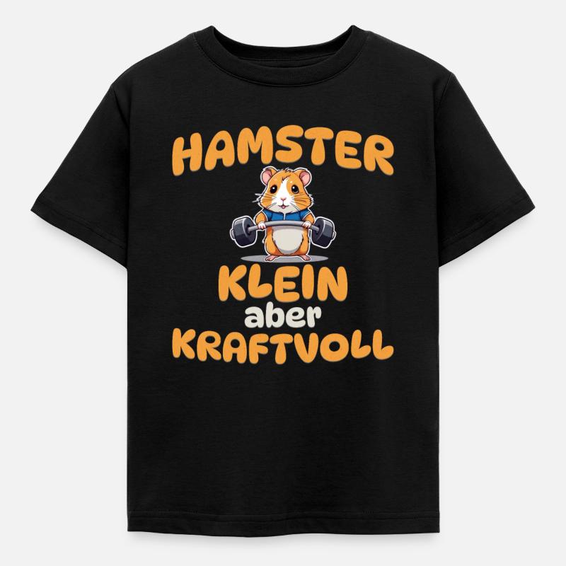 Hamster - Klein aber kraftvoll - Kinder T-Shirt - Schwarz