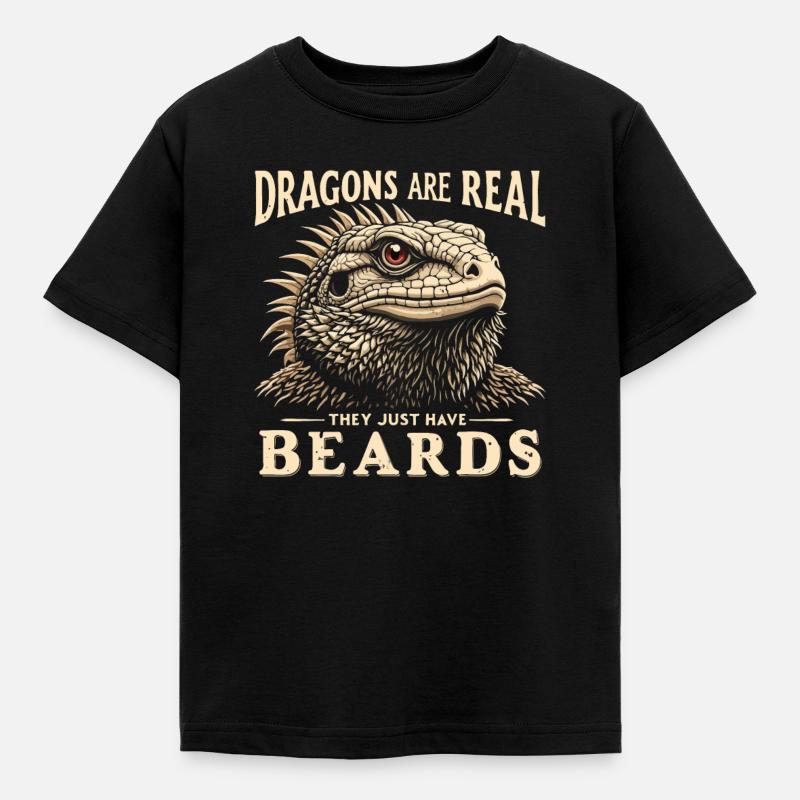 Bearded Dragon Bartagame - Kinder T-Shirt - Schwarz