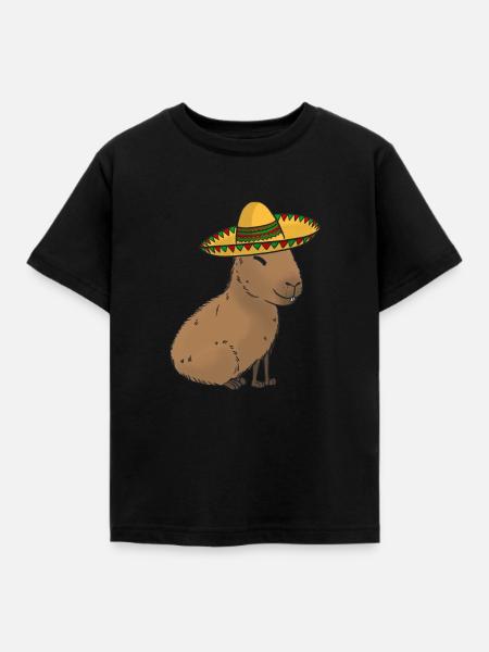 Mexican Capybara - Kinder T-Shirt - Schwarz