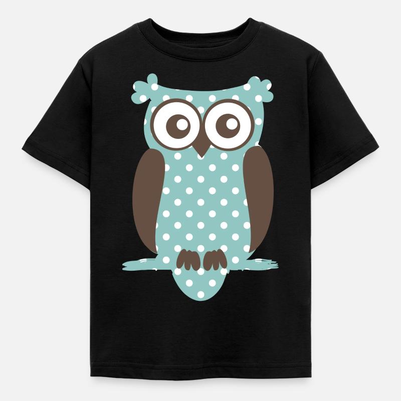 Eule - Kinder T-Shirt - Schwarz