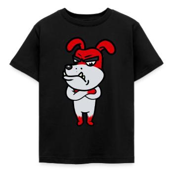 Emotion Wut Zorn Kampfhund Gefühle Hunde Gefühle - Kinder T-Shirt - Schwarz - Vorne - AI Model Kid Female (0cm)