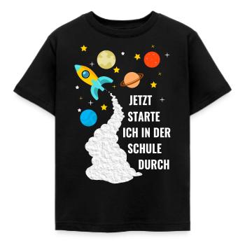 Einschulung Schulanfang Schulanfänger Junge cool - Kinder T-Shirt - Schwarz - Vorne - AI Model Kid Female (0cm)
