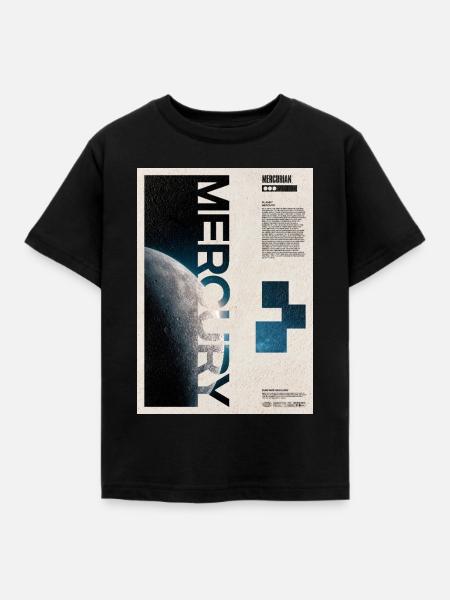 Merkur-Umlaufbahn-Poster - Kinder T-Shirt - Schwarz