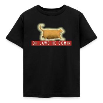 Chonk Cat Meme - T-shirt Enfant - noir - Devant - AI Model Kid Female (0cm)