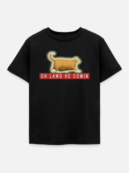 Chonk Cat Meme - Kinder T-Shirt - Schwarz