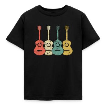 Ukulélé Soprano-ukulélé - T-shirt Enfant - noir - Devant - AI Model Kid Female (0cm)