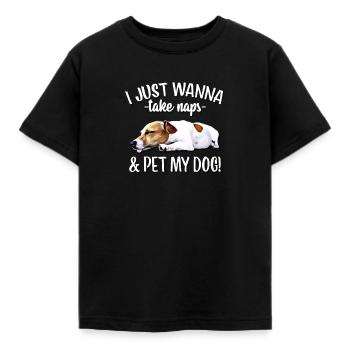Jack Russell - Kinder T-Shirt - Schwarz - Vorne - AI Model Kid Female (0cm)