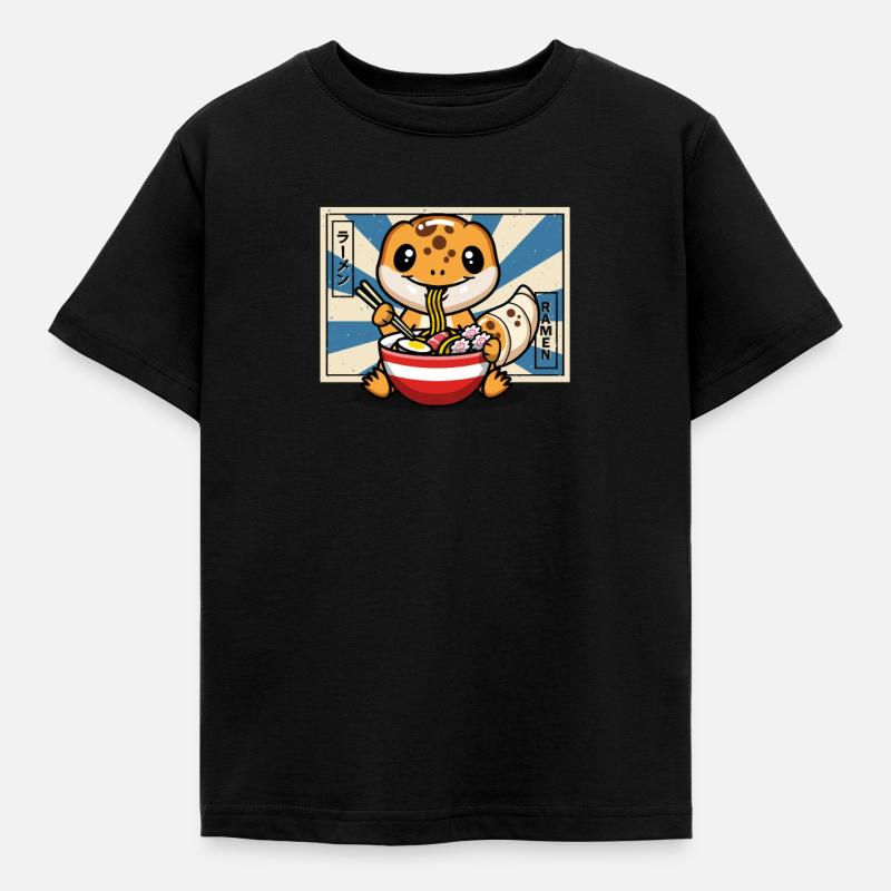 Leopardgecko - Kinder T-Shirt - Schwarz