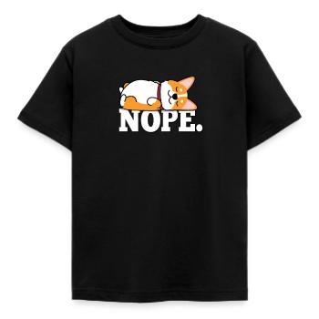 Corgi - Kinder T-Shirt - Schwarz - Vorne - AI Model Kid Female (0cm)