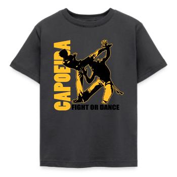 capoiera fight or dance 00 - Kinder T-Shirt - Dunkelgrau - Vorne - AI Model Kid Female (0cm)