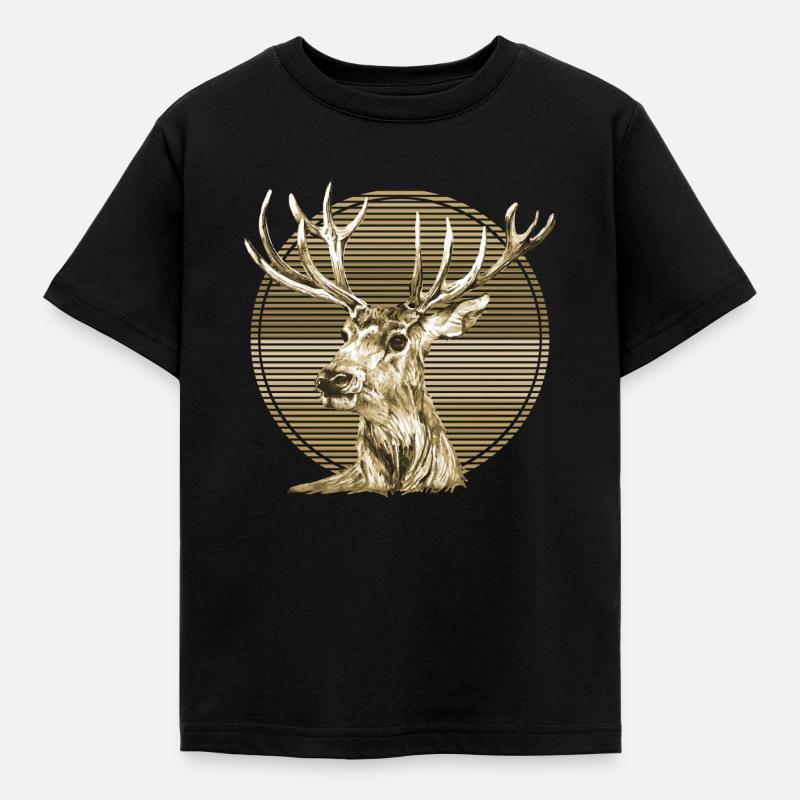 Cerf - T-shirt Enfant - noir