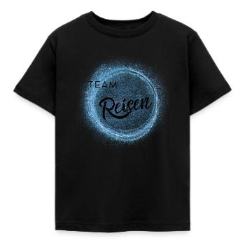 Team Reisen - Positives Denken - Affirmationen - Kinder T-Shirt - Schwarz - Vorne - AI Model Kid Female (0cm)