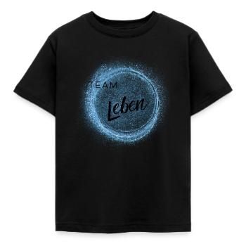 Team Leben - positives Denken - Affirmationen - Kinder T-Shirt - Schwarz - Vorne - AI Model Kid Female (0cm)