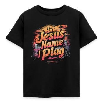 Dynamik im Lobpreis - Kinder T-Shirt - Schwarz - Vorne - AI Model Kid Female (0cm)
