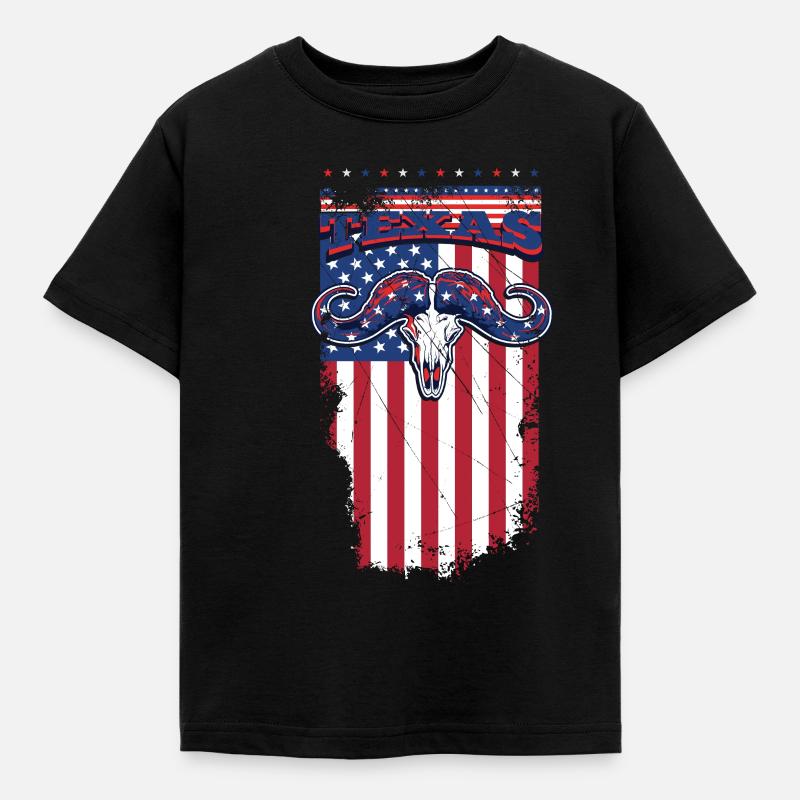 texas - Kinder T-Shirt - Schwarz