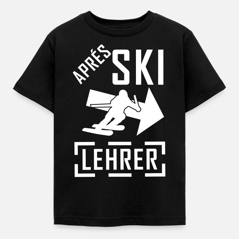 Aprés-Ski Lehrer - Kinder T-Shirt - Schwarz