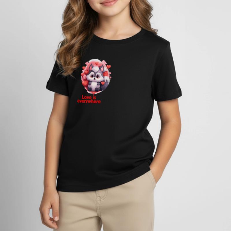 Animaux mignons de conception de la Saint-Valentin T-shirt Enfant