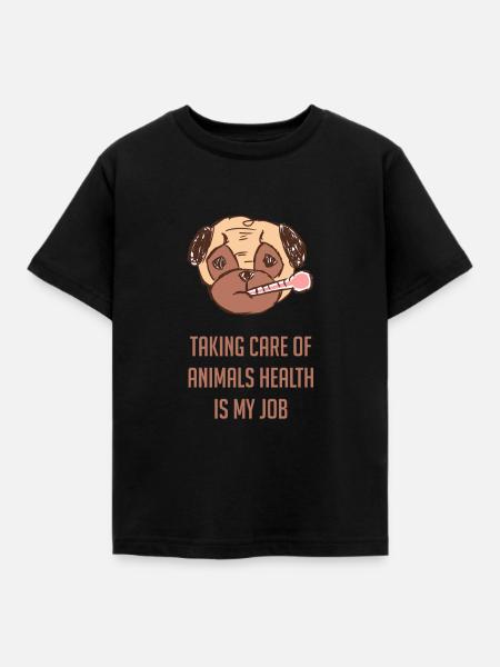 Tierarzt Tierpfleger Geschenkidee - Kinder T-Shirt - Schwarz