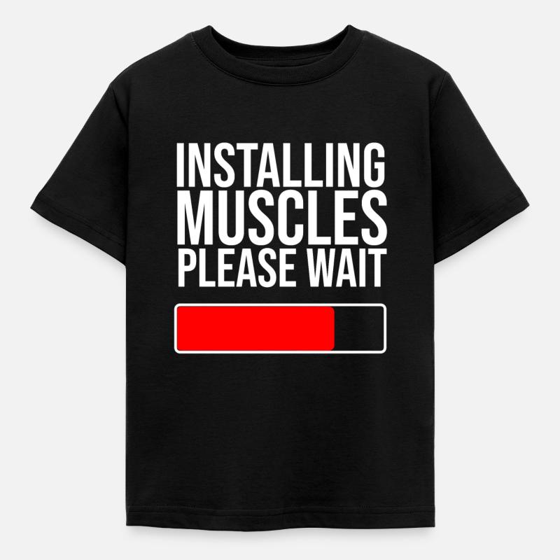 Muskeln werden Installiert - Kinder T-Shirt - Schwarz