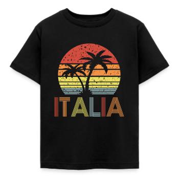 Italia - T-shirt Enfant - noir - Devant - AI Model Kid Female (0cm)