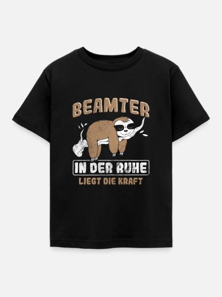 Arbeit Beamter Beamte - Kinder T-Shirt - Schwarz