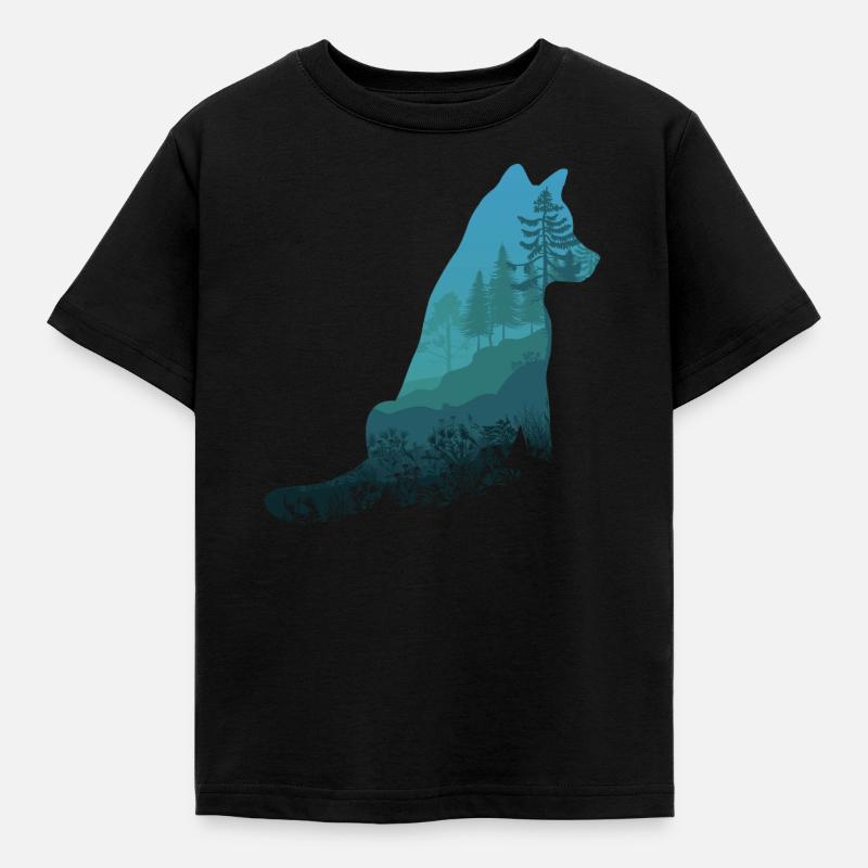 Timber wolf - Kids' T-Shirt - black