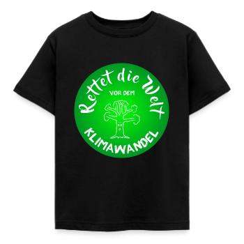 Nature Climat Protection du climat Changement climatique Sauver le monde - T-shirt Enfant - noir - Devant - AI Model Kid Female (0cm)