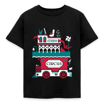 Studio Circus - T-shirt Enfant - noir - Devant - AI Model Kid Female (0cm)