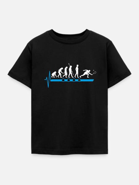Evolution Squash Squashball - Kinder T-Shirt - Schwarz