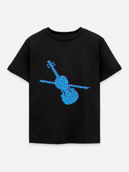 Violine - Kinder T-Shirt - Schwarz