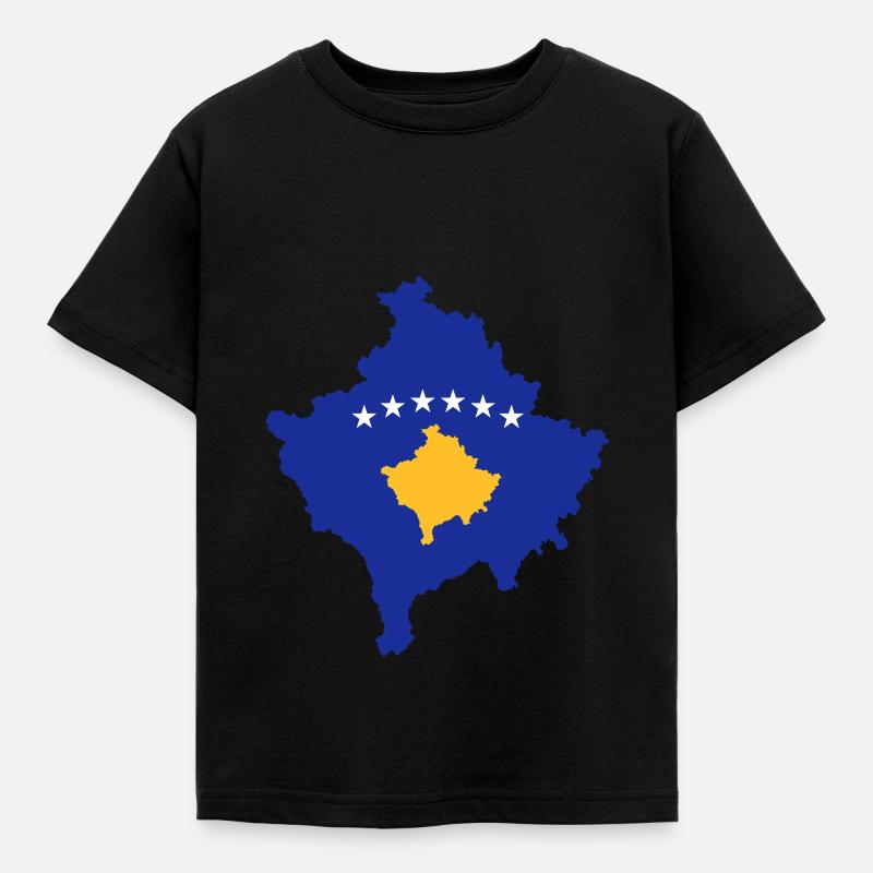 kosovo - Kinder T-Shirt - Schwarz