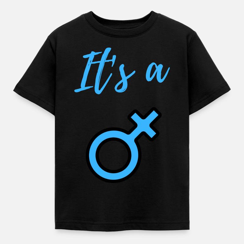Baby Ankündigung - Junge - Schwangerschaft - Kinder T-Shirt - Schwarz