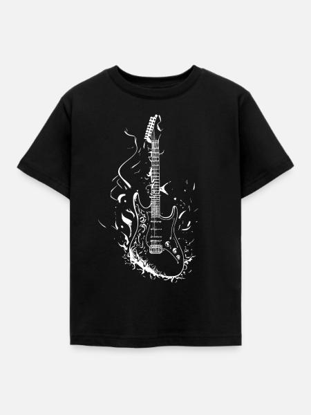 E-Gitarre - Kinder T-Shirt - Schwarz