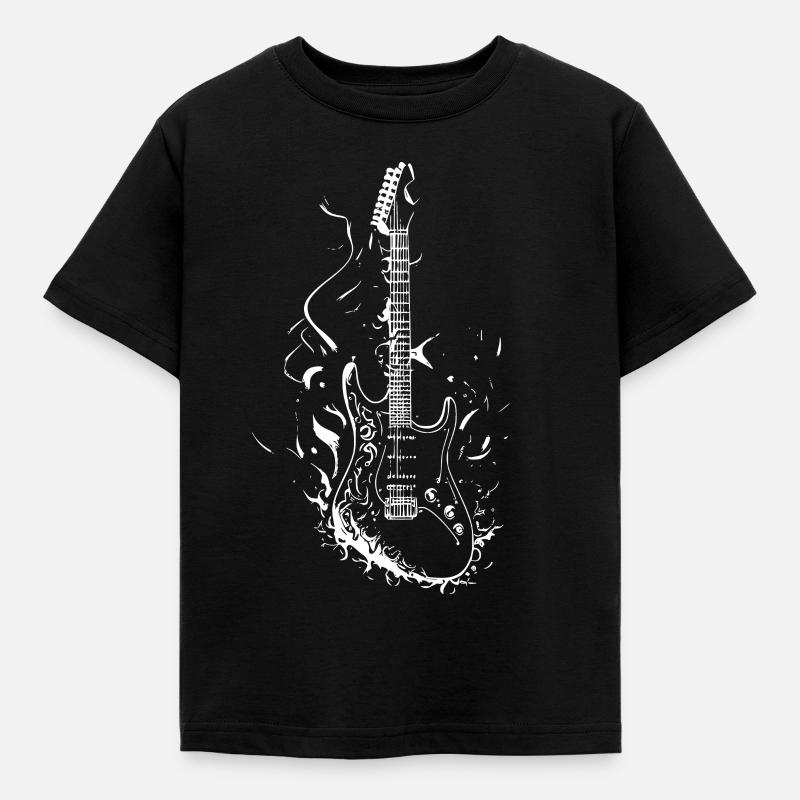 E-Gitarre - Kinder T-Shirt - Schwarz