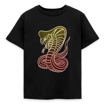 Cobra - Kinder T-Shirt - Schwarz - Vorne - AI Model Kid Female (0cm)