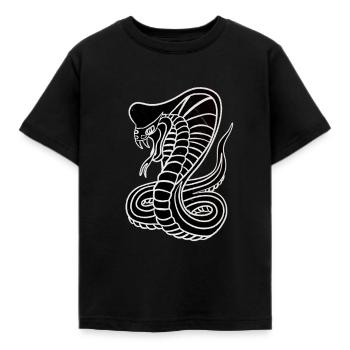 Cobra - Kinder T-Shirt - Schwarz - Vorne - AI Model Kid Female (0cm)