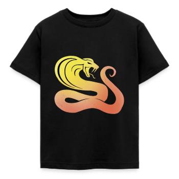 Cobra - Kinder T-Shirt - Schwarz - Vorne - AI Model Kid Female (0cm)
