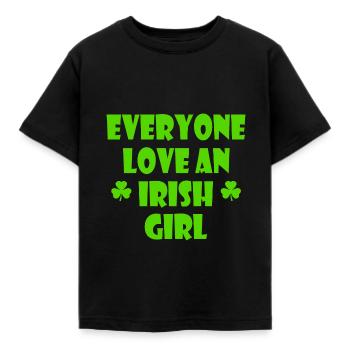 Everyone loves an irish girl - T-shirt Enfant - noir - Devant - AI Model Kid Female (0cm)
