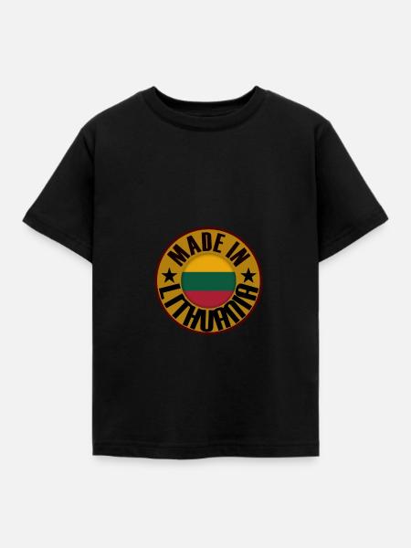 Litauen - Kinder T-Shirt - Schwarz